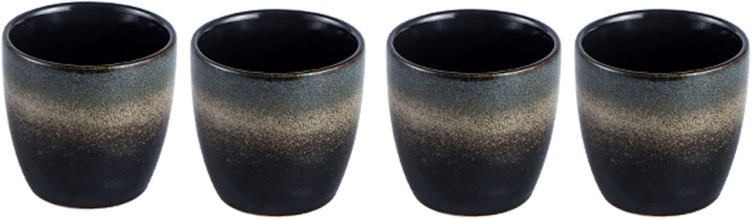 Ceramic Tea Cup, Kung Fu Tea set, Coffee Cup, Yerba Mate Set 4-piece companion cup set (Gradient color)
