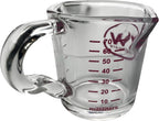 Rattleware 3 oz Espresso Shot Glass Pitcher with Handle - Double Spouted Genuine Barista Measuring Cup with ML & OZ Graduations - Durable Swift Espresso for Pouring Shots & Coffee