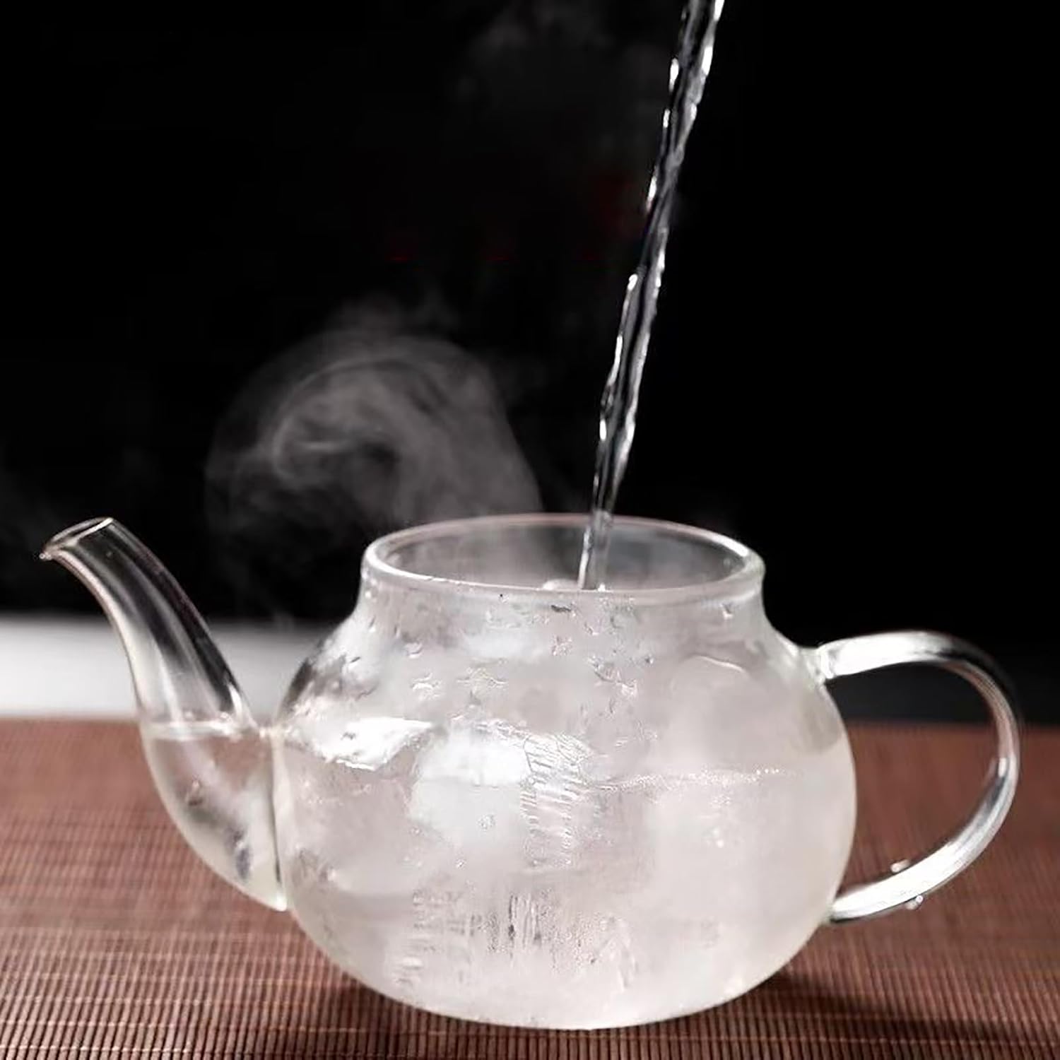 Glass Teapot with Infuser Clear Glass Tea Kettle 1000 ml Tea Pot for Stove Top, Loose Tea, Tea Maker Gift