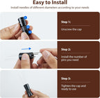 WDT Tool - Coffee Distribution Tool with Magnetic Stand, Adjustable Range Espresso Stirrer, 304 Stainless Steel 6 Needles 0.4mm and 6 Extra Needles 0.25mm