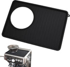 Coffee Mat for Breville 876, Espresso Tamper Mat, Food Grade Silicone Non-Slip, 10.83in x 7.48in, Waterproof Heat Resistant, Espresso Tamping Station for Espresso Machine Barista Accessories (Black)