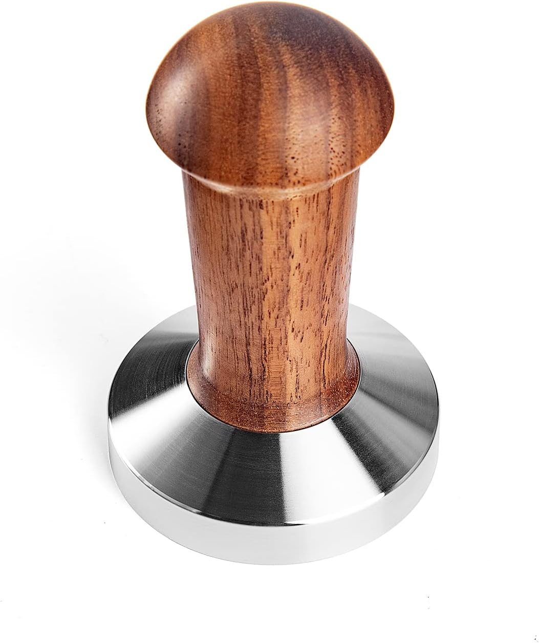 MOJAE 53mm Espresso Tamper, Coffe Tamper, Espresso Press Tool with 304 Stainless Steel Flat Base and Walnut Wooden Handle for Barista Espresso Machines, Fits for Breville Series 54mm Portafilter