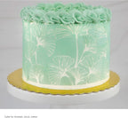 Large Cake Decorating Stencil (Ginko) Ginkgo Leaves Pattern