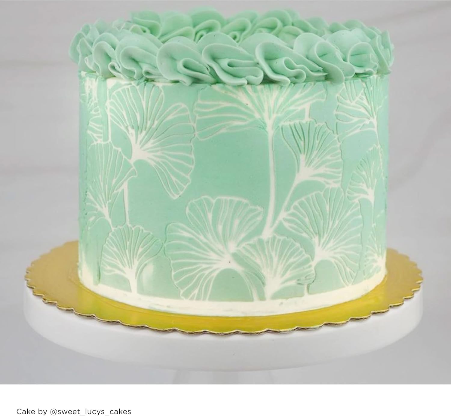 Large Cake Decorating Stencil (Ginko) Ginkgo Leaves Pattern