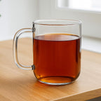 Aquach Glass Mugs 20 oz Set of 2, Extra Large Clear Glass Cup with Handle for Hot/Cold Coffee Tea Beverage, Drinking Glasses