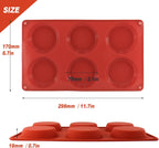 3-Pack Silicone Egg Molds - 3x0.7 Inch Round English Muffin & Breakfast Sandwich Maker, Reusable Non-Stick Baking Pan for Egg Patties, Whoopie Pies, Oven Safe