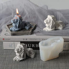 3D Abstract Lion Candle & Resin Mold - Silicone Heart & Soap Mold - DIY Aromatherapy Decoration