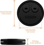 4-Pack Temp Probe Grommet for BBQ Grills, Replacement for Weber 85037 Smokey Mountain Accessories, and Other Smoker Grills DIY Thermometer Probe Port (Black)