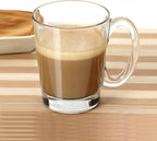 LEMONSODA Clear Large Glass Coffee Mug with Handles for Hot Beverages, Clear Mugs for Espresso, Tea, Cappucino, Latte, Juice (8.75 oz, 10.5 oz, 12 oz) (10.5 oz, Set of 48)