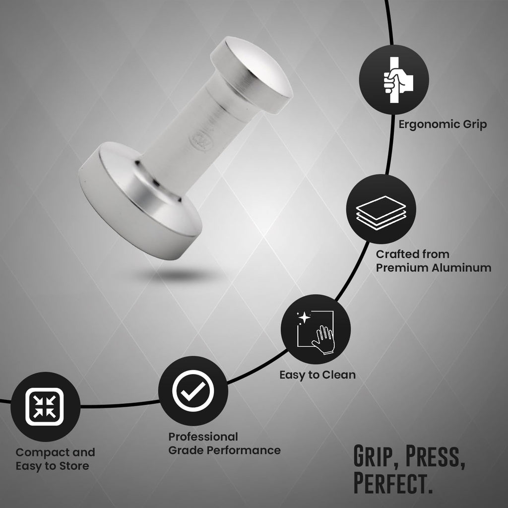 Rattleware Premium Aluminum Espresso Tamper (58 mm) - Ideal for Baristas & Coffee Lovers - Sleek Material & Design - Ultimate Tamping Precision & Consistency