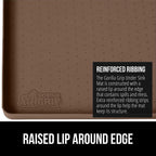 GORILLA GRIP Waterproof Silicone Under Sink Mat with Raised Lip for Kitchen and Bathroom, Cabinet Shelf Liner Stay in Place Mats Dishwasher Safe Drawer Liner, Organizer Tray, 15 x 22 in, Coffee