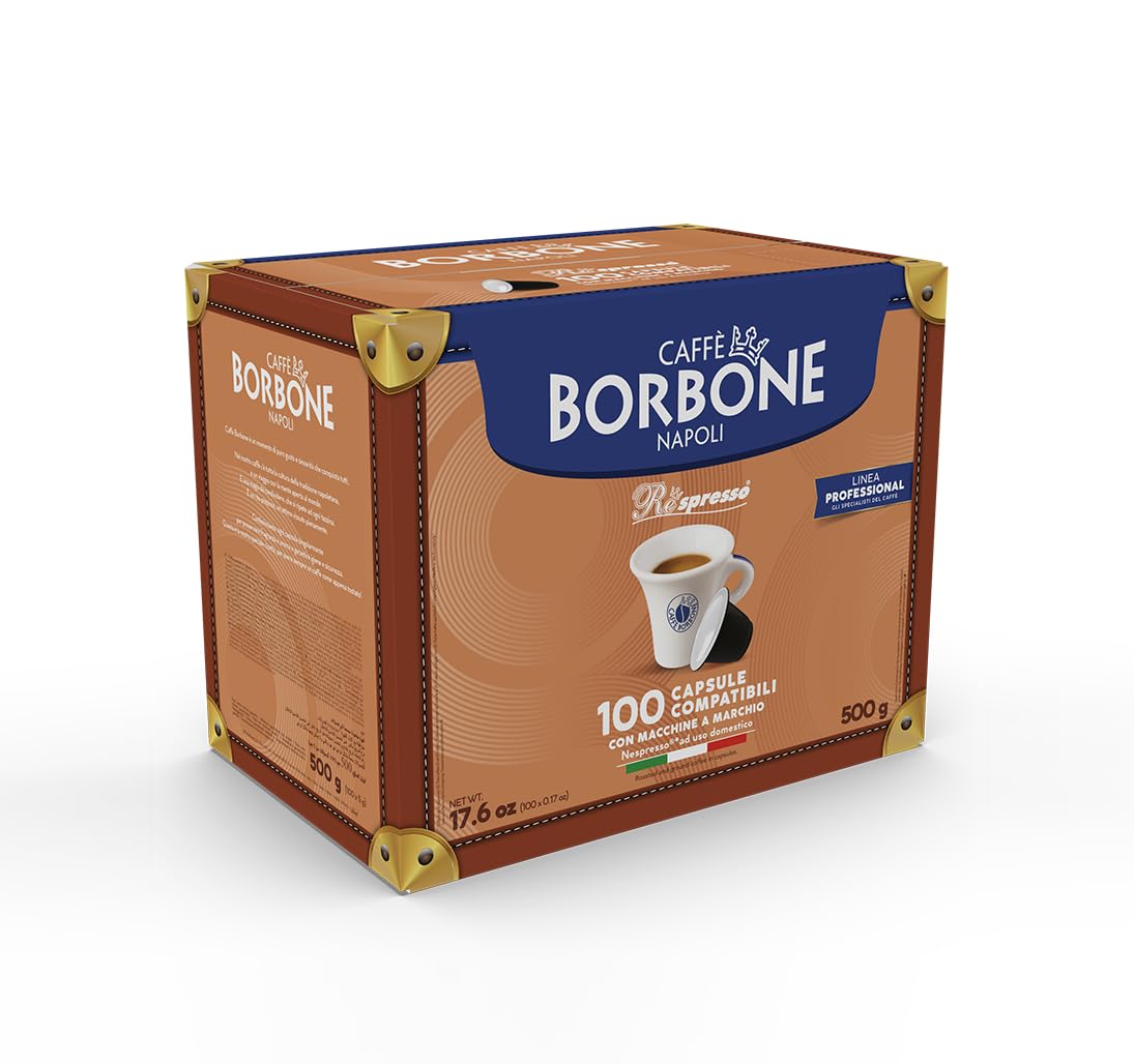 Caffe Borbone Nespresso Compatible Coffee Pods, Red Blend, Medium Roast, Premium Robusta Blend, Strong and Creamy - NOT compatible with Vertuo - 100 Count