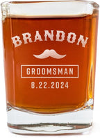 Groomsmen Shot Glasses - Personalized Wedding Party Gift or Proposal - 8 Pack
