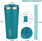 BJPKPK 22oz Tumbler With lid And Straw Stainless Steel Travel Coffee Mug Insulated Tumblers Cups,Laguna