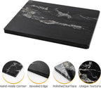 Natural Black Marble Pastry and Cutting Board, 12x16x0.7 Inch, Heavy for Dough Chocolate, Pack of 1