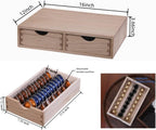 Storage Drawer Holder for Capsules Coffee Pod K-cup Organizer /2 Drawers for Counter Organization for Kitchen Utensil Storage Home Decor Office Supplies- Coffee Brewer Accessories Wood 1D2C-LT