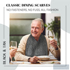 Adult Bib Scarf - Dignified Alternative to Bibs | Washable and Reusable Clothing Protectors for Eating