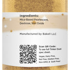 BAKELL Bright Gold Edible Glitter, 50 Grams | TINKER DUST Edible Glitter | KOSHER Certified | 100% Edible Glitter | Cakes, Cupcakes, Cake Pops, Drinks, Dessert Vegan Glitter & Dusts (50g, Bright Gold)