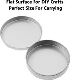 Metal Empty Boxes, Tin Boxes with Lid,Small Silver Tin Boxes,Stackable Organizer Containers,8PCS Storage Tin for Home Outdoor Active Storage Containers