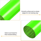 HARFINGTON Acrylic Clay Roller 6 Inch x 1 Inch Solid Non-Stick Plastic Round Tube Roller Polymer Clay Rod Fondant Rolling Pin for Shaping, Sculpting, Modeling DIY Crafts, Green