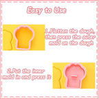 8pcs Cat Cookie Cutters Set, 3D Cute Stamps, Cupcake Pancake Apple Pie Pastry Biscuit Molds, Fruit Sandwich Cutter, Baking Molds for Party Decorations (Cat-1)