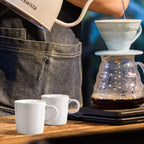 homEdge Mini Procelain Espresso Cup, 4 Ounces / 120 ml Tiny Ceramic Coffee Mugs Demitasse for Espresso, Tea- Set of 6, White