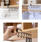 eywlwaar Mug Cups Cabinet Mug Hooks Kitchen Storage Hanging Hooks (2 Pack-White)
