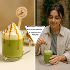 Coffee Stir Sticks 100-Pack (5.9”) – Premium Eco-Friendly, Compostable & Disposable Wooden Stirrers with Round Ends for Hot & Iced Coffee, Tea, Bars, Cafés & Offices