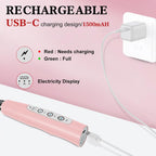 Milk Frother Handheld for Coffee, Electric Whisk 3 Speed Adjustable, Drink Mixer with Stainless 3 Whisks, Rechargeable Hand Frother Wand, Foam Maker for Latte Cappuccino Hot Chocolate Egg Pink