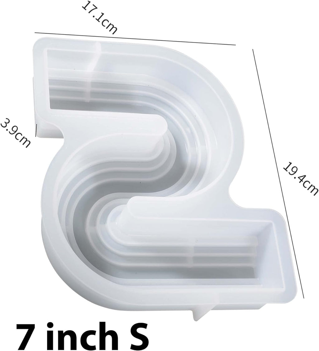 2 Pack 6 inch + 7 inch Twist Candle Molds - Geometric Resin & Silicone Molds for Candles & Soap - Nordic Geometric Line