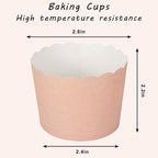 Whaline 120Pcs Orange Paper Baking Cups Scalloped Edge Cupcake Wrappers Gradient Orange Cupcake Muffin Cases for Fall Thanksgiving Party, 3 Colors