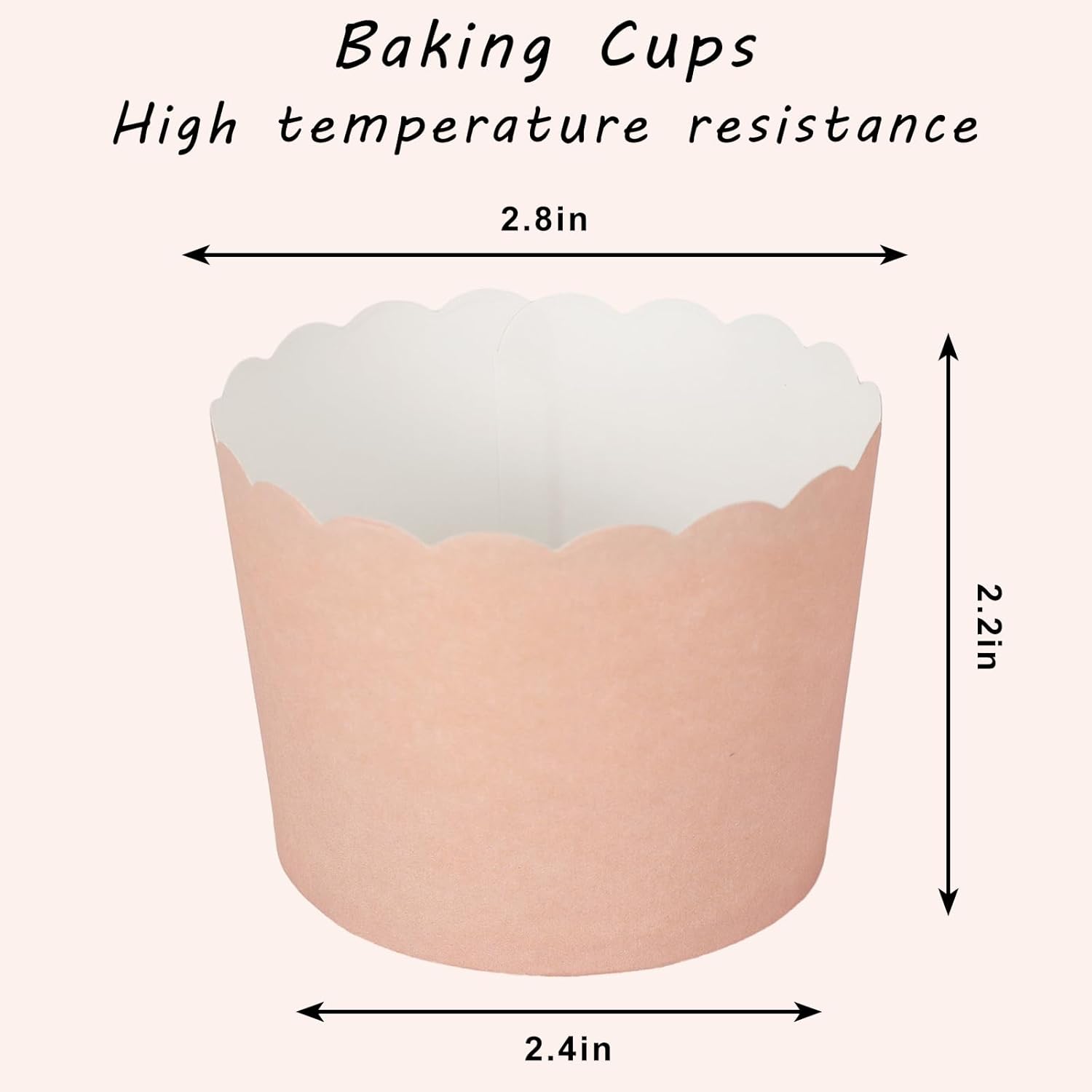 Whaline 120Pcs Orange Paper Baking Cups Scalloped Edge Cupcake Wrappers Gradient Orange Cupcake Muffin Cases for Fall Thanksgiving Party, 3 Colors
