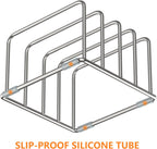 Cutting Board Holder Stand, Chopping Board Storage Rack, Cutting Board Organizer, 304 Stainless Steel Chopping Board Holder, Cookie Sheets Organizer 1.0+1.2 Inch Width Slots (2 PCS)