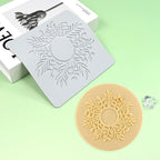 mostsom Silicone Mold 3D Hollow Out Lace Mold Lace Cake Silicone Baking Mold Wreath Design Flower and Leave Lace Mat Fondant Decorating Tool (L_ Flower Wreath)
