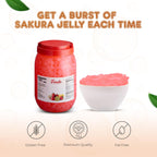 Fanale Coconut Jelly Topping nata de coco for Boba Tea | Ice Cream | Yogurt | Smoothie | Milk Tea | Desserts Sakura Heart Shaped, 6.6 pound (Pack of 4) | JEL030-CS