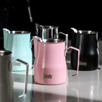 Milk Frothing Pitcher 450ML - Espresso Steaming Pitcher with Large Handle and Spout,Cappuccino Latte Art Cup for Barista and Home Cafe