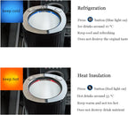 Car Cup Holder 2-in-1 Coffee Warmer Drink Cooler Smart Car Tumbler Holder Gift for Car Lover(Matt Black)