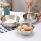 MANHONGYU Stainless Steel Mixing Bowls-3 Packs Thicker Stainless Steel Mixing Bowls Set- Nesting Bowls for Space Saving Storage, Great for Cooking, Baking, Prepping