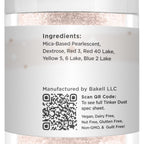 BAKELL Soft Rose Gold Edible Glitter, 25 Grams | TINKER DUST Edible Glitter | KOSHER Certified | 100% Edible Glitter | Cakes, Cupcakes, Cake Pops, Drinks, Dessert Vegan Glitter & Dusts (25g, Soft Rose Gold)