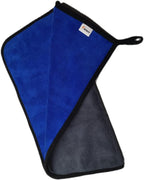 SOFTBATFY Ultrasoft, Large, Thick and Quick Drying Car Microfiber Cleaning Towel 800GSM Polishing Waxing Auto Detailing Towel Cloth (6pack,16 x 16inches) (Grey-Blue)