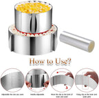 Cake Rings Mousse Mold Acetate Cake Collar Set - Adjustable 6 to12 Inches Stainless Steel Baking Rings Round Cake Molds with 5.5 x 394 Inch Clear Cake Acetate Sheet Rolls for Baking Pastry, Cake Decor