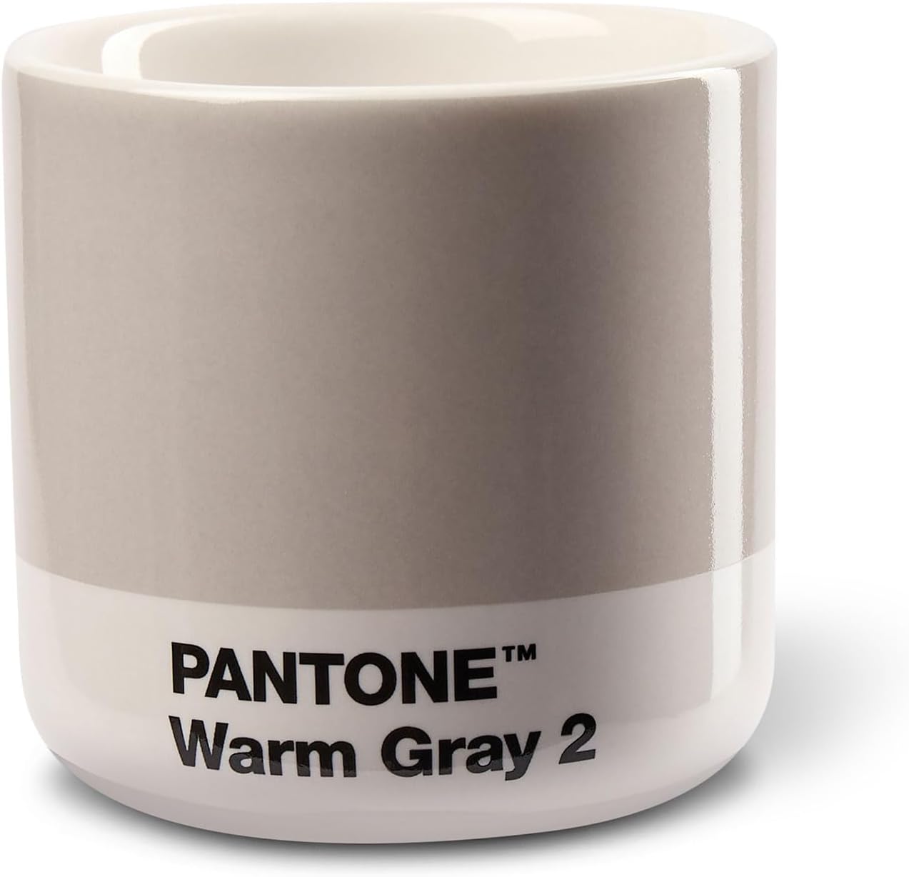 Copenhagen Design Pantone Macchiato Cup - Coffee, Latte, Macchiato Mug - 3.34oz/100ml, Warm Grey 2