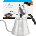 GROSCHE - Marrakesh Gooseneck Kettle Stovetop - 34 oz Stainless Steel Pour Over Coffee & Tea Kettle - Gooseneck Design for Precise Pouring, Integrated Thermometer for Optimal Brewing Temperature