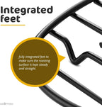 Oval Cooling Rack with Integrated Feet, Roasting Wire Rack, Drying, Grilling, Cooking, Baking Rack With Non-Stick Coating, PTFE Free, Oven and Dishwasher Safe, Large Oven Rack 9.85 X 14 inches