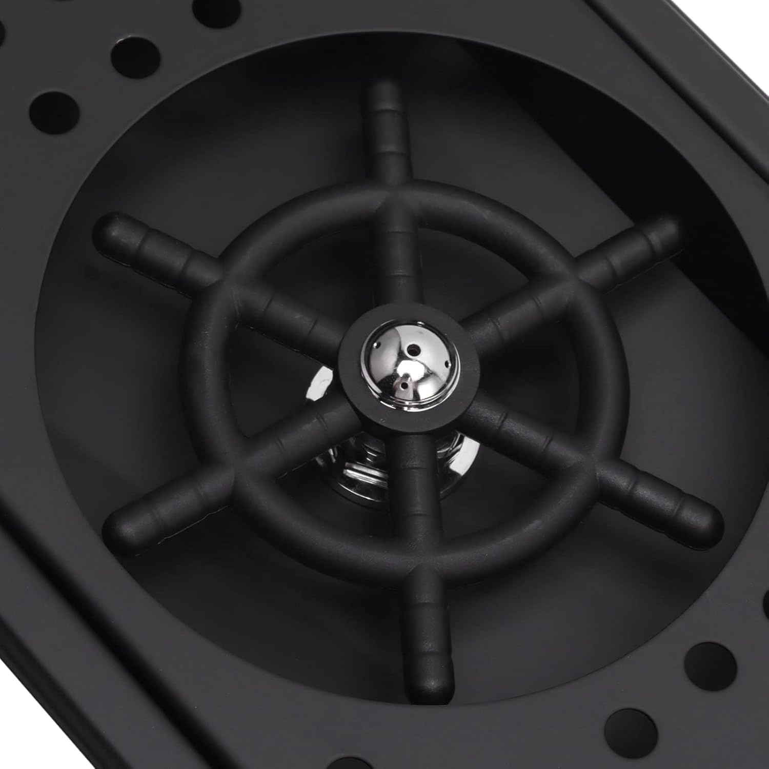 Glass Rinser Cup Washer 304 Stainless Steel Drain Drip Tray Hose Washing Equipment Coffee Shop Bar Glass Sink Rinser (Black B)