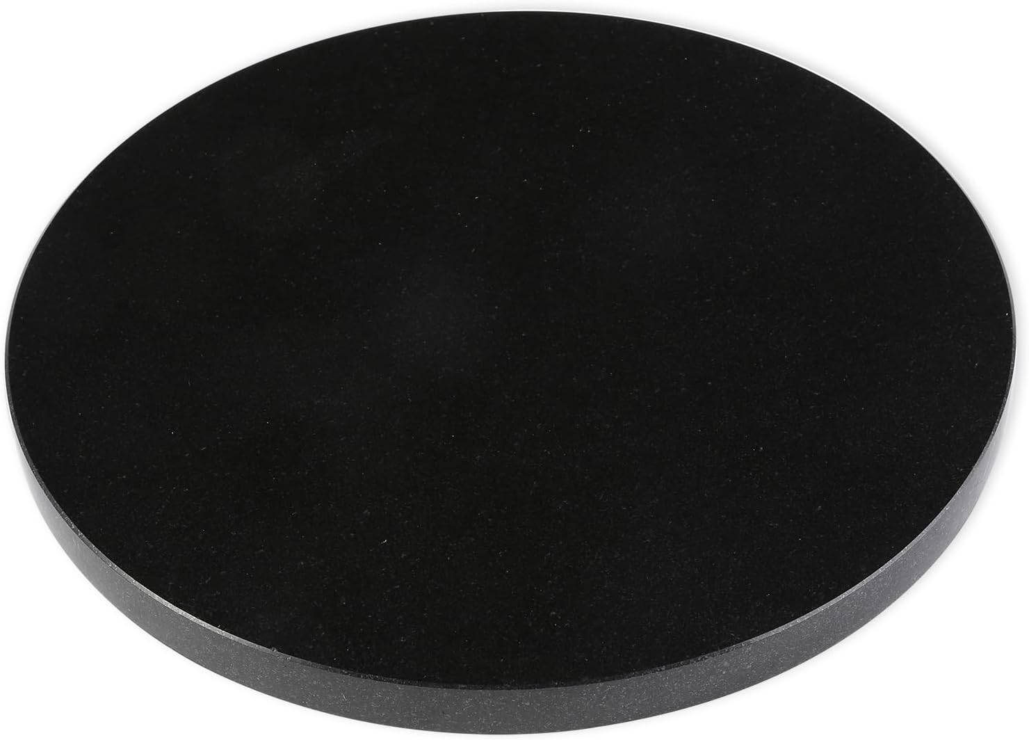Koville African Natural Marble Cutting Board for Kitchen, 11inch Round Hand Crafted Marble Slab for Cheese, Charcuterie, Pastry Board - Wedding Gift, House Warming Gift(Zimbabwe Black)