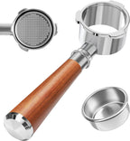 51mm Bottomless Portafilter 3 Ears Fits for CASABREWS CM5418, 3700Essential, 3700Gense, 3700Pro, Gevi 51mm 3 Ears Grouphead, Mr. Coffee Espresso and Cappuccino Machine, Stainless Steel Filter Basket