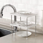 carrotez Kitchen Cabinet Organizer, Cabinet Shelves and Storage, Pantry Storage Shelf Organizer, Kitchen Counter Shelf, Cupboard, Under Sink, Stackable, Expandable, Set of 2, White