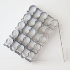 Goldfish Cracker Cutter, Stainless Steel Fish Cookie Cutters Shapes, DIY Mini Snack Crackers Mold 1 Inch, Fish-shaped Treats, 25 Cavity Cookie Stamp with Cleaning Brush