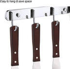 4PCS Cake Decorating Icing Spatula set with 4, 6, 8 & 10 Inch Stainless Steel Blade, Wood Handle Frosting Spatulas and Cake Stripping Tool (Straight Spatulas 4, 6, 8 & 10 Inch)